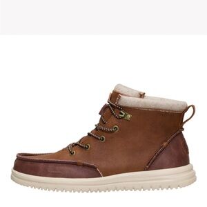 HEYDUDE Brown Leather Ankle Boots